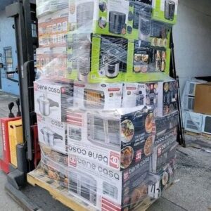 Palette d’électroménagers de cuisine mixtes – 50 unités (mixeurs, chauffe-eau, micro-ondes et plus)